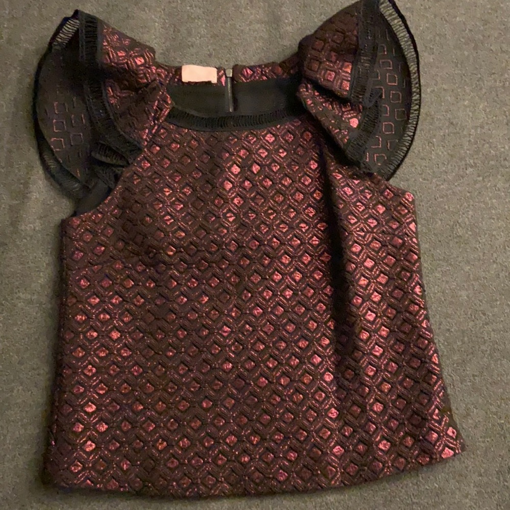 Giamba pink metallic sleeveless tank